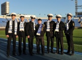 «90 добрых дел»: состав парусника «Крузенштерн» посетил стадион «Петровский»