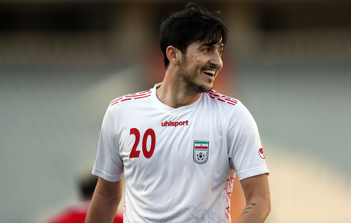 Азмун оформил дубль за национальную сборную Ирана, на его счету 36 голов в 54 матчах