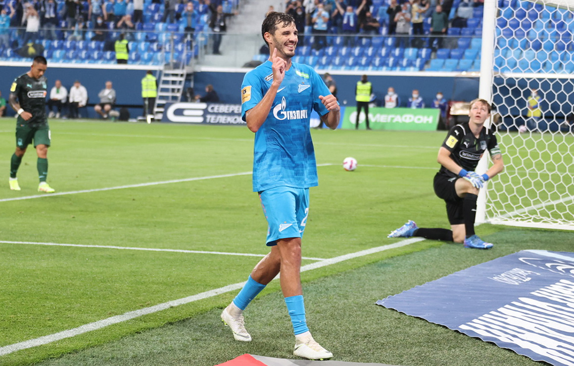 «Зенит» — «Краснодар»: Ерохин забил третий мяч петербуржцев