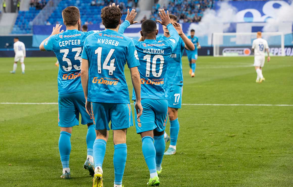 «Зенит» — «Оренбург»: Кузяев забил двадцатый гол за сине-бело-голубых