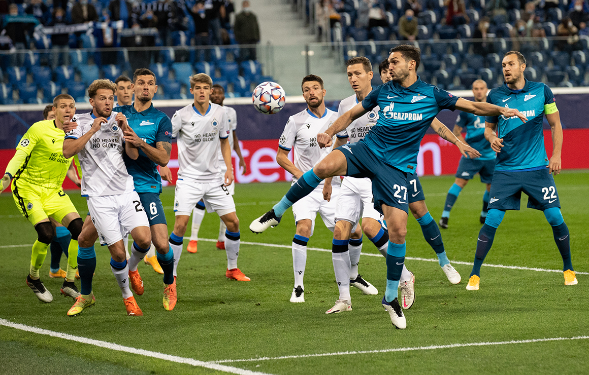 «Зенит» – «Брюгге»: сине-бело-голубые уступают в первом матче Лиги чемпионов УЕФА